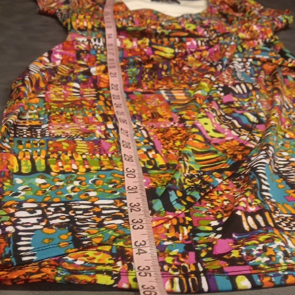 JFW Vibrant Colorful Abstract Print Midi Dress - Picture 10 of 10